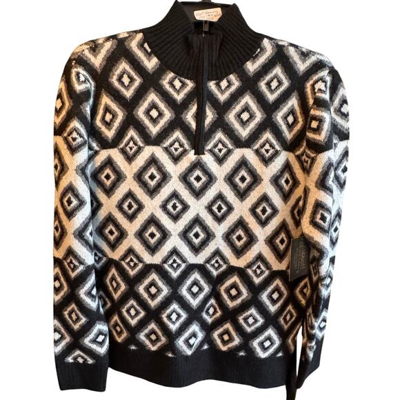 Abbott Elementary Teacher’s Edition ¾ Zip Sweater – Size M – Black Ivory Diamond - Picture 5 of 11